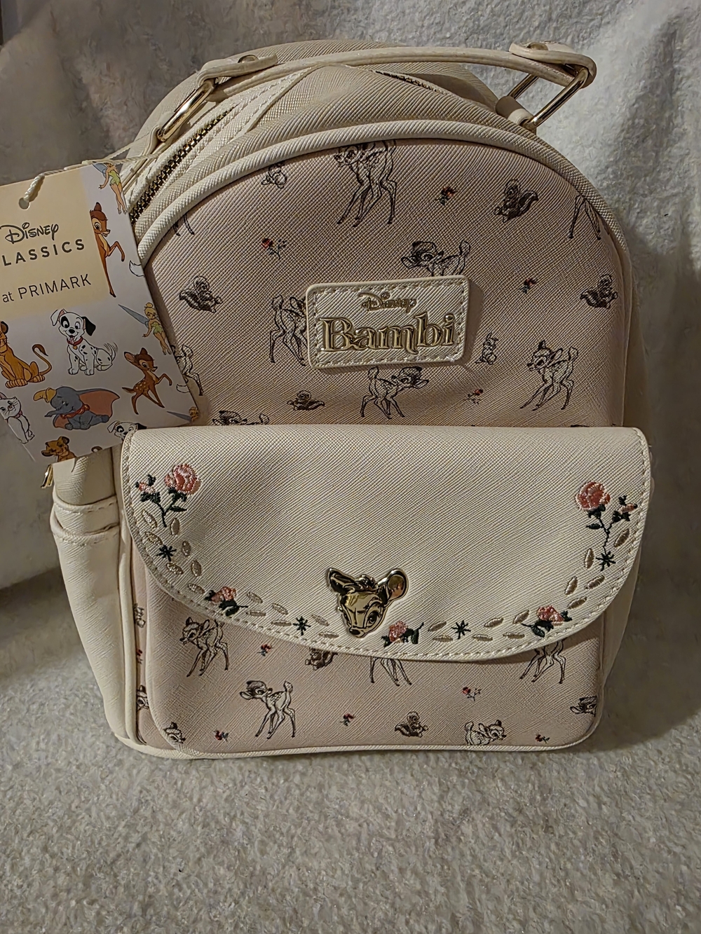 Disney Bambi Cream Mini Backpack with Front Pocket